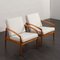 Paperknife Lounge Chairs in Teak and Natural Wool Fabric by Kai Kristiansen, 1960s, Set of 2 4