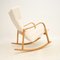 Vintage Swedish Rocking Chair in Satin Birch, 1960s 5