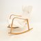 Vintage Swedish Rocking Chair in Satin Birch, 1960s 1