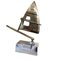 Vintage Brutalist Aluminium and Bronze Boat Sculpture by David Marshall, 1980s 3