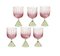 Calypso Wine Glass in Pink-Green by Serena Confalonieri, Set of 6, Image 1