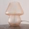 Rosa Mushroom Table Lamp in Satin Murano Glass with Striped Decoration, Italy 8