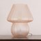 Rosa Mushroom Table Lamp in Satin Murano Glass with Striped Decoration, Italy 5