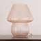 Rosa Mushroom Table Lamp in Satin Murano Glass with Striped Decoration, Italy, Image 5