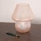 Lampe de Bureau Rosa Mushroom en Verre de Murano Satiné avec Décoration à Rayures, Italie 2