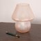 Rosa Mushroom Table Lamp in Satin Murano Glass with Striped Decoration, Italy, Image 2