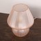 Lampe de Bureau Rosa Mushroom en Verre de Murano Satiné avec Décoration à Rayures, Italie 6
