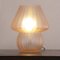 Rosa Mushroom Table Lamp in Satin Murano Glass with Striped Decoration, Italy 10