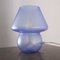 Blue Murano Glass Mushroom Table Lamp, Italy 4