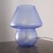 Mushroom Tischlampe aus blauem Muranoglas, Italien 4