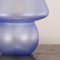 Lámpara de mesa hongo de cristal de Murano azul, Italia, Imagen 10