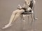 Bailarina de porcelana sentada en una silla Lladró, España, años 60, Imagen 10