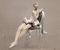 Bailarina de porcelana sentada en una silla Lladró, España, años 60, Imagen 4