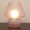 Pink Murano Glass Mushroom Table Lamp, Italy 5