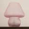 Lampe de Bureau Champignon Rose en Verre de Murano, Italie 6