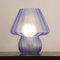 Blue Murano Glass Mushroom Table Lamp, Italy 3