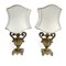 Italian Bedside Table Lamps in Gilded Wooden, Early 1800s, Set of 2 2