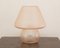 Pink Murano Glass Mushroom Table Lamp, Italy 8