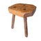 Antique Wood Stool with Three Legs 6