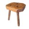 Antique Wood Stool with Three Legs, Image 6
