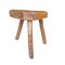 Antique Wood Stool with Three Legs, Image 1