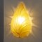Wall Lights in Amber Glass with Brass Structure, Italy, 1990s, Set of 2, Image 3