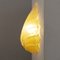 Wall Lights in Amber Glass with Brass Structure, Italy, 1990s, Set of 2 4