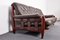 Sofá de tres plazas Rodeio Mid-Century de palisandro y cuero de Jean Gillon para Italma Wood Art, Brasil, años 60, Imagen 13