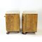 Art Deco Bedside Tables in Walnut Veneer, Former Czechoslovakia, 1940s, Set of 2, Image 5