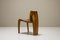 Vintage French Three-Legged Side Chair in Wood, 1970s 4