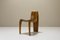 Vintage French Three-Legged Side Chair in Wood, 1970s 2