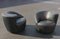Leather Nautilus Lounge Chairs by Vladimir Kagan for Directional USA, 1970s, Set of 2 5