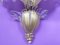 Lampada da parete Grand Hotel in vetro di Murano con polvere dorata e fiori viola di Barovier & Toso, Murano, Venezia, Italia, anni '50, Immagine 6