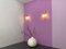 Lámpara de pared Grand Hotel de cristal de Murano con polvo dorado y flores de color morado de Barovier & Toso, Venecia, Italia, años 50. Juego de 2, Imagen 3