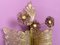 Lámpara de pared Grand Hotel de cristal de Murano con polvo dorado y flores de color morado de Barovier & Toso, Venecia, Italia, años 50. Juego de 2, Imagen 8