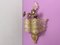 Lámpara de pared Grand Hotel de cristal de Murano con polvo dorado y flores de color morado de Barovier & Toso, Venecia, Italia, años 50. Juego de 2, Imagen 6