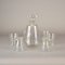 Pre-War Glass Decanter with Glasses, 1930s, Set of 7 2