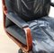 Vintage Sessel aus Leder und Holz 2