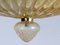Flower Ceiling Lamp Murano Art Glass in Golden Powder from Barovier, 1990s 5