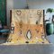 Mid-Century Moroccan Modern Orange Traditional Berber Area Wool Rug 2