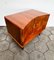 English Wooden Cabinet with Diamond Pattern and Brass Knob, 1960s 9