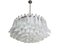 Large Murano Glass Chandelier with 101 White Lattimo Murano Glass Petals, 1990s 1