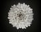 Large Murano Glass Chandelier with 101 White Lattimo Murano Glass Petals, 1990s 8