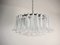 Large Murano Glass Chandelier with 101 White Lattimo Murano Glass Petals, 1990s 3