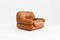 Italian Cognac Leather Lounge Chair by Sapporo for Mobil Girgi, 1970s, Image 1