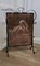 Arts and Crafts Stork and Fish Copper and Iron Fire Screen 5