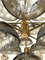 Italian Chandelier in Brass and Optical Glass, 1970s, Image 4