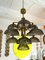 Italian Chandelier in Brass and Optical Glass, 1970s, Image 7