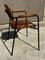 Vintage Oak and Leather Armchair, 1950, Image 2