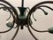 Large Sputnik Bronze Green Chandelier, 1950s 6